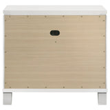Marmore 2-drawer Nightstand Bedside Table White - Home Elegance USA