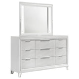 Marmore 9-drawer Dresser and LED Mirror White - Home Elegance USA