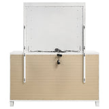 Marmore 9-drawer Dresser and LED Mirror White - Home Elegance USA