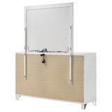 Marmore 9-drawer Dresser and LED Mirror White - Home Elegance USA