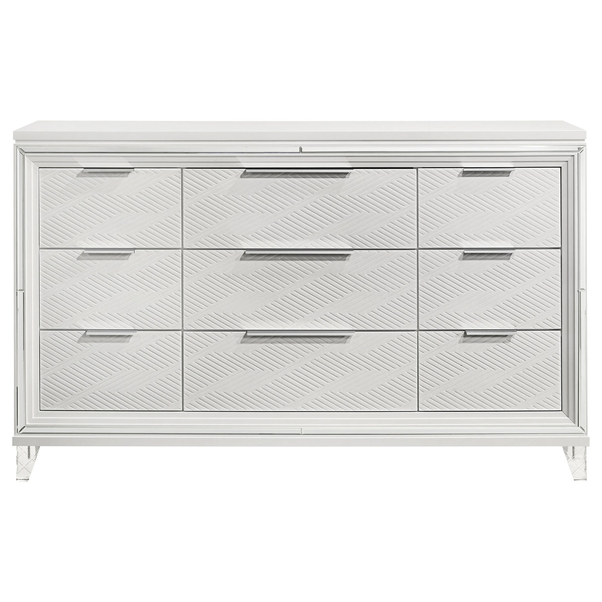 Marmore 9-drawer Dresser Cabinet White - Home Elegance USA