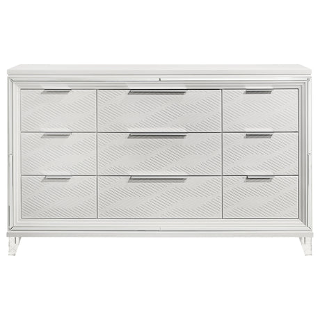 Marmore 9-drawer Dresser Cabinet White - Home Elegance USA
