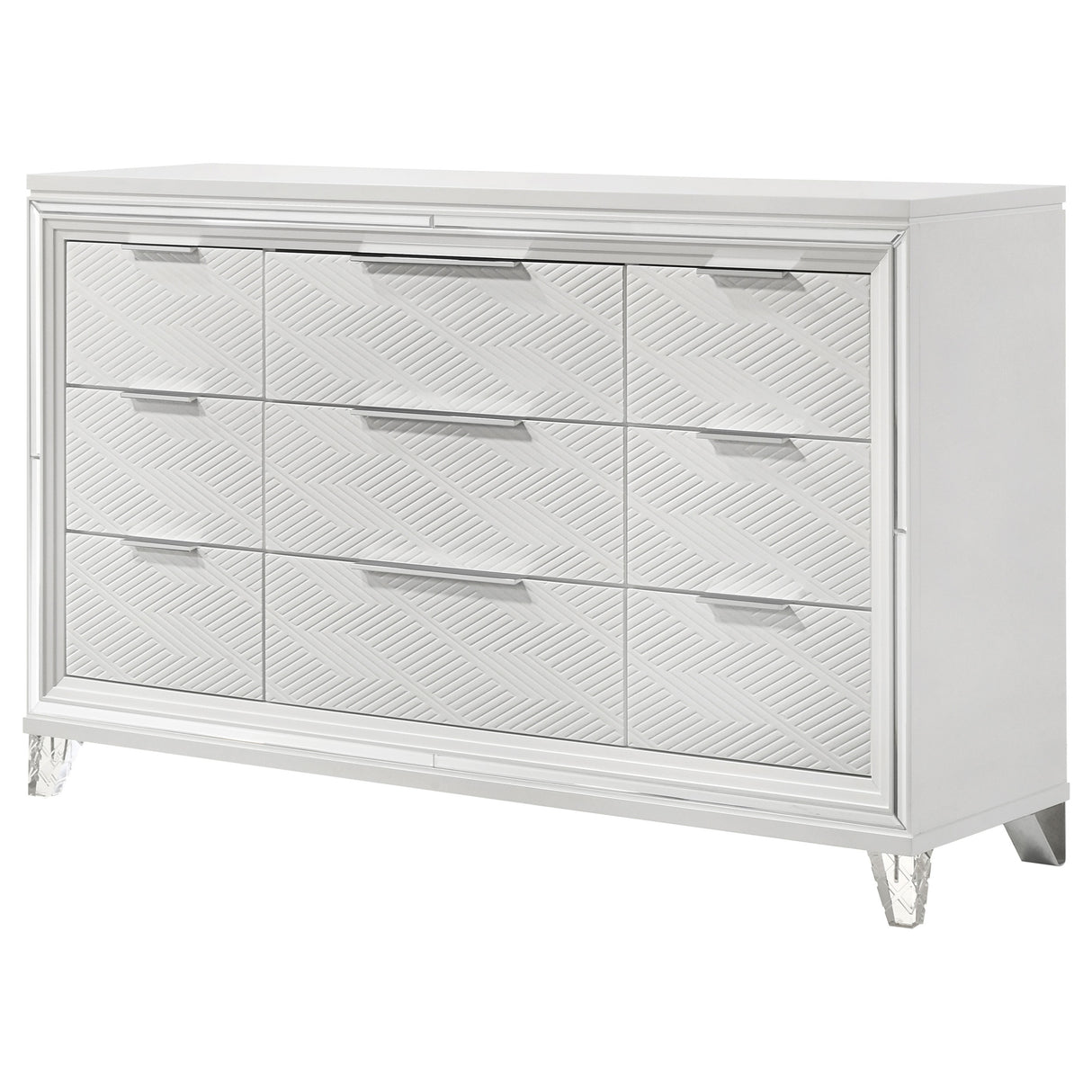 Marmore 9-drawer Dresser Cabinet White - Home Elegance USA