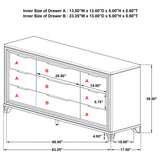 Marmore 9-drawer Dresser Cabinet White - Home Elegance USA