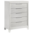 Marmore 5-drawer Bedroom Chest of Drawers White - Home Elegance USA