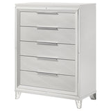 Marmore 5-drawer Bedroom Chest of Drawers White - Home Elegance USA