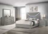 Ives 4-piece Queen Bedroom Set Grey High Gloss - sold by Home Elegance USA