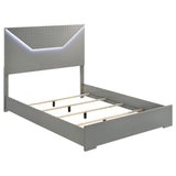 Ives 5-piece Queen Bedroom Set Grey High Gloss - sold by Home Elegance USA