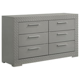 Ives 5-piece Queen Bedroom Set Grey High Gloss - sold by Home Elegance USA