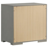 Ives 2-drawer Nightstand Bedside Table Grey High Gloss - Home Elegance USA