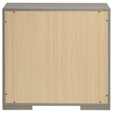 Ives 2-drawer Nightstand Bedside Table Grey High Gloss - Home Elegance USA