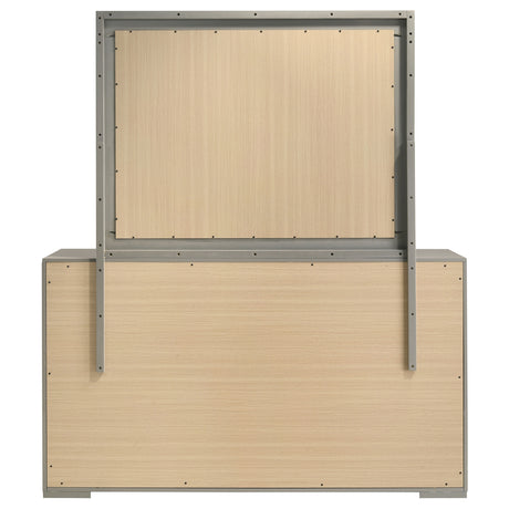 Ives 6-drawer Dresser and Mirror Grey High Gloss - Home Elegance USA