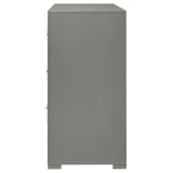Ives 6-drawer Dresser Cabinet Grey High Gloss - Home Elegance USA