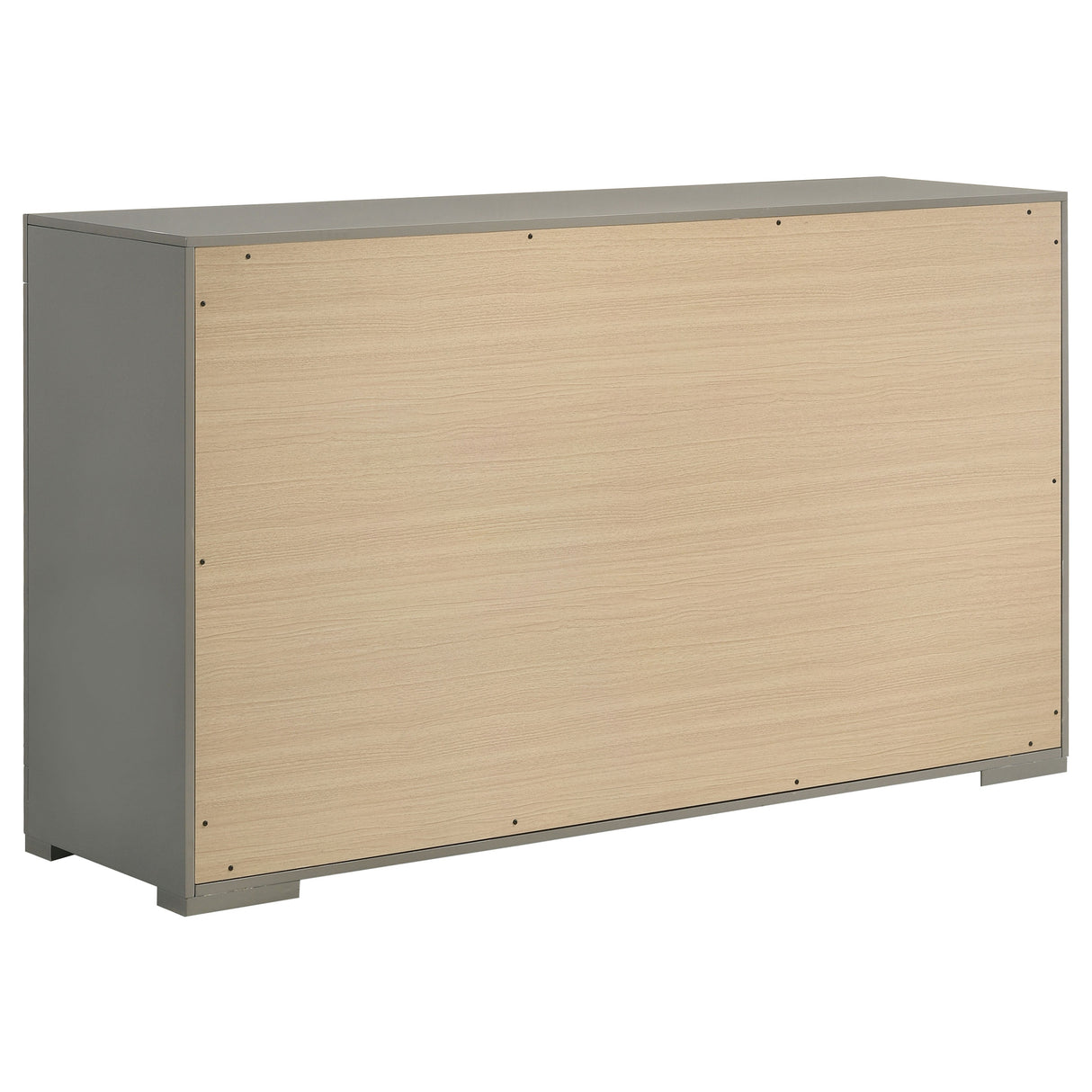 Ives 6-drawer Dresser Cabinet Grey High Gloss - Home Elegance USA