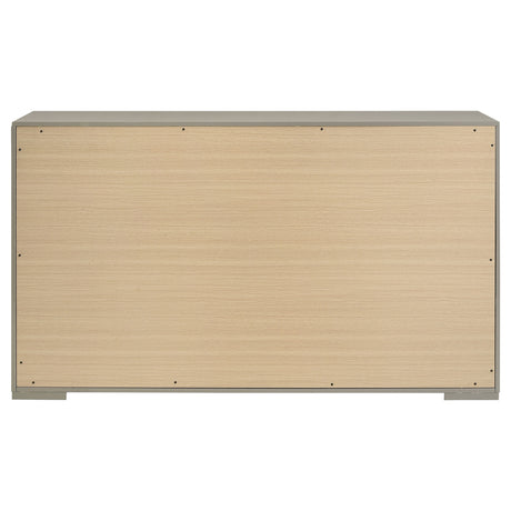 Ives 6-drawer Dresser Cabinet Grey High Gloss - Home Elegance USA