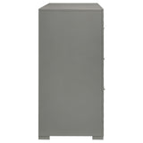 Ives 6-drawer Dresser Cabinet Grey High Gloss - Home Elegance USA