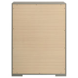 Ives 5-drawer Bedroom Chest of Drawers Grey High Gloss - Home Elegance USA