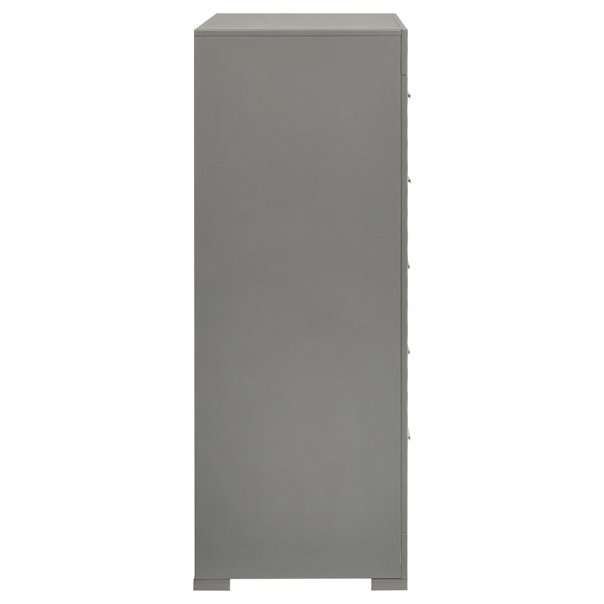 Ives 5-drawer Bedroom Chest of Drawers Grey High Gloss - Home Elegance USA