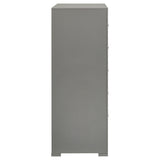 Ives 5-drawer Bedroom Chest of Drawers Grey High Gloss - Home Elegance USA