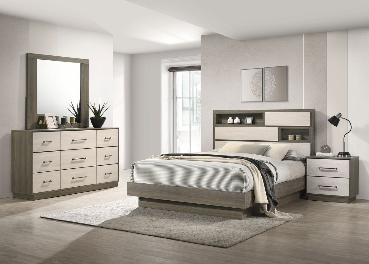 Fenwick 4-piece Queen Bedroom Set Grey Oak - sold by Home Elegance USA
