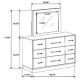 Fenwick 9-drawer Dresser with Mirror Grey Oak - Home Elegance USA