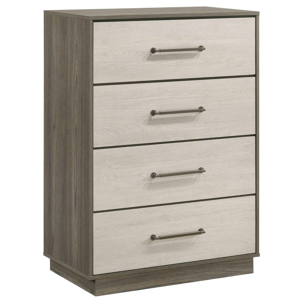 Fenwick 4-drawer Chest of Drawers Grey Oak - Home Elegance USA