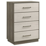 Fenwick 4-drawer Chest of Drawers Grey Oak - Home Elegance USA