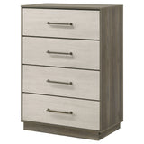 Fenwick 4-drawer Chest of Drawers Grey Oak - Home Elegance USA