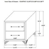 Lucia 2-drawer Nightstand Bedside Table Black - Home Elegance USA