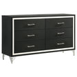 Lucia 6-drawer Dresser Cabinet Black - Home Elegance USA