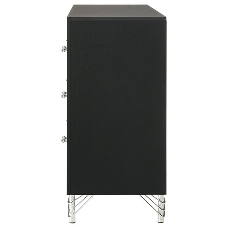 Lucia 6-drawer Dresser Cabinet Black - Home Elegance USA