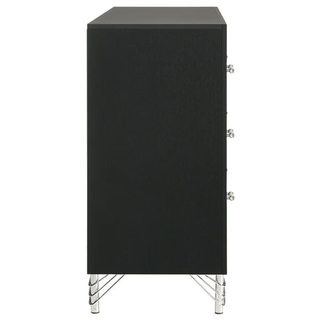 Lucia 6-drawer Dresser Cabinet Black - Home Elegance USA