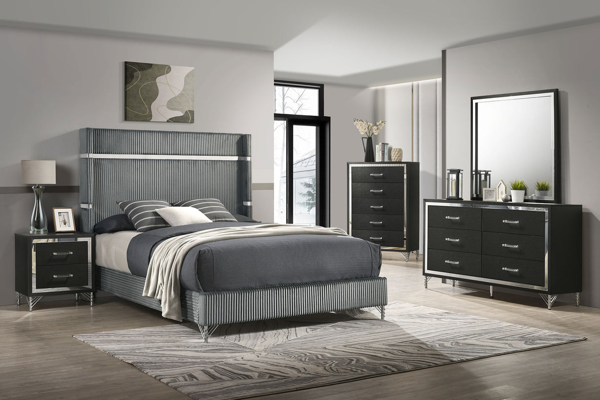 Lucia 6-drawer Dresser Cabinet Black - Home Elegance USA