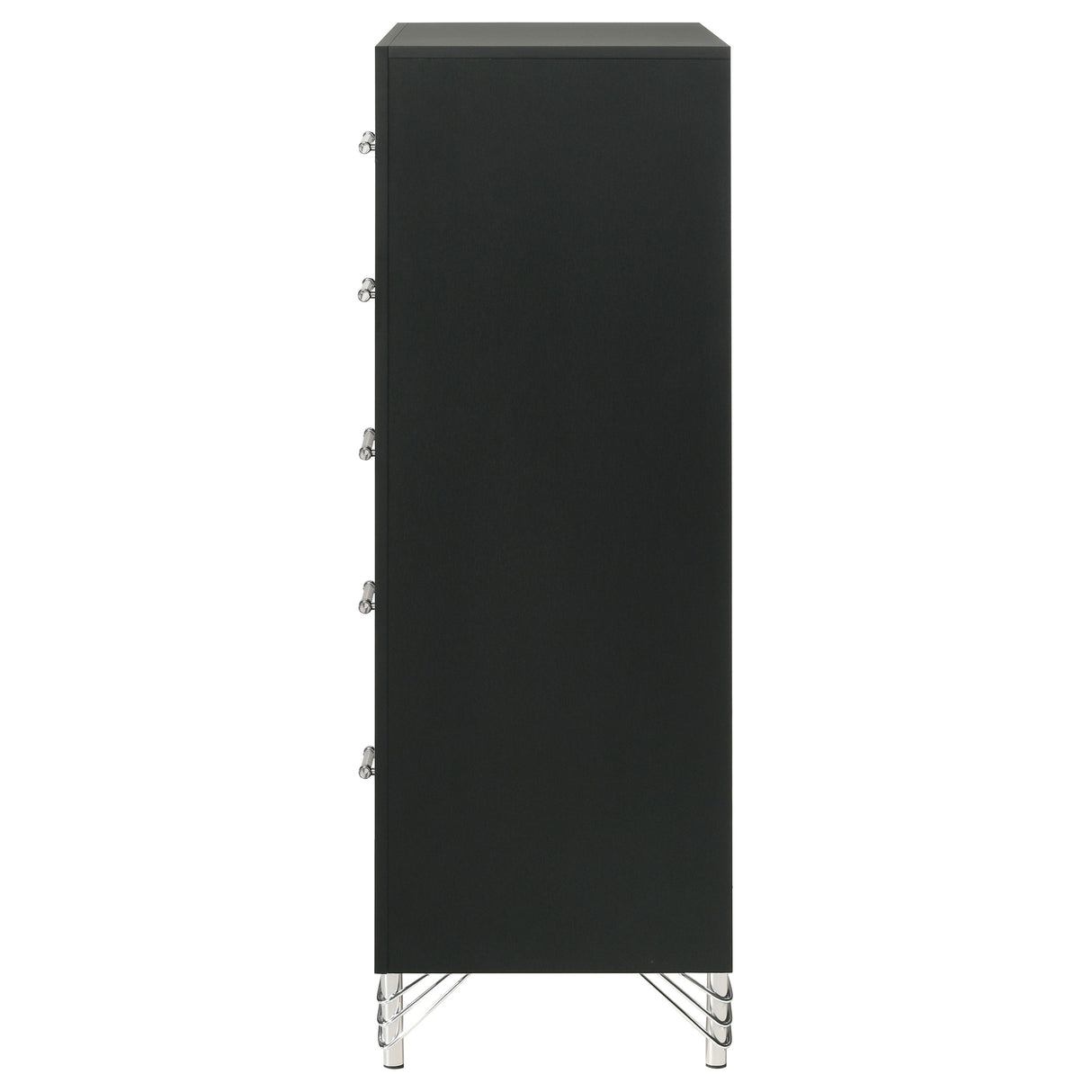 Lucia 5-drawer Bedroom Chest of Drawers Black - Home Elegance USA