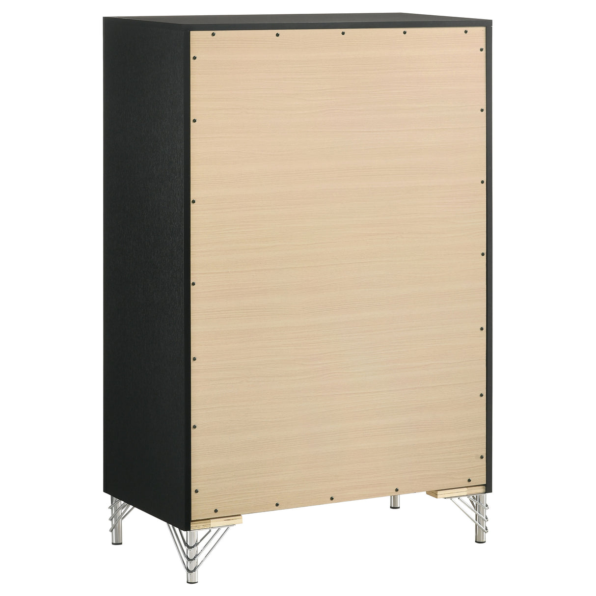 Lucia 5-drawer Bedroom Chest of Drawers Black - Home Elegance USA