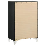 Lucia 5-drawer Bedroom Chest of Drawers Black - Home Elegance USA