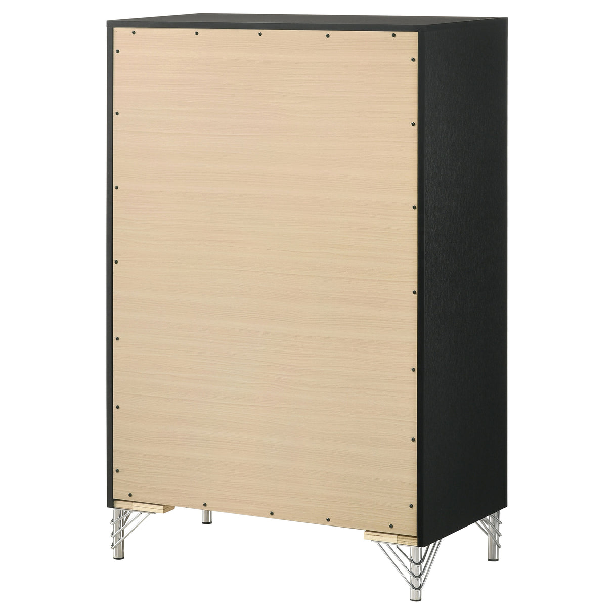 Lucia 5-drawer Bedroom Chest of Drawers Black - Home Elegance USA
