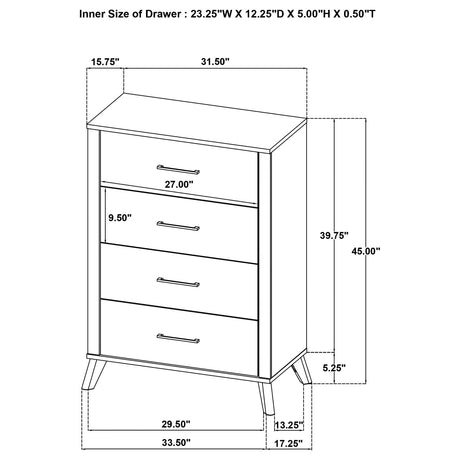 Kaywood 5-piece Full Bedroom Set Natural Pine - sold by Home Elegance USA
