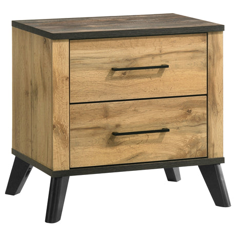 Kaywood 2-drawer Nightstand Bedside Table Natural Pine - Home Elegance USA