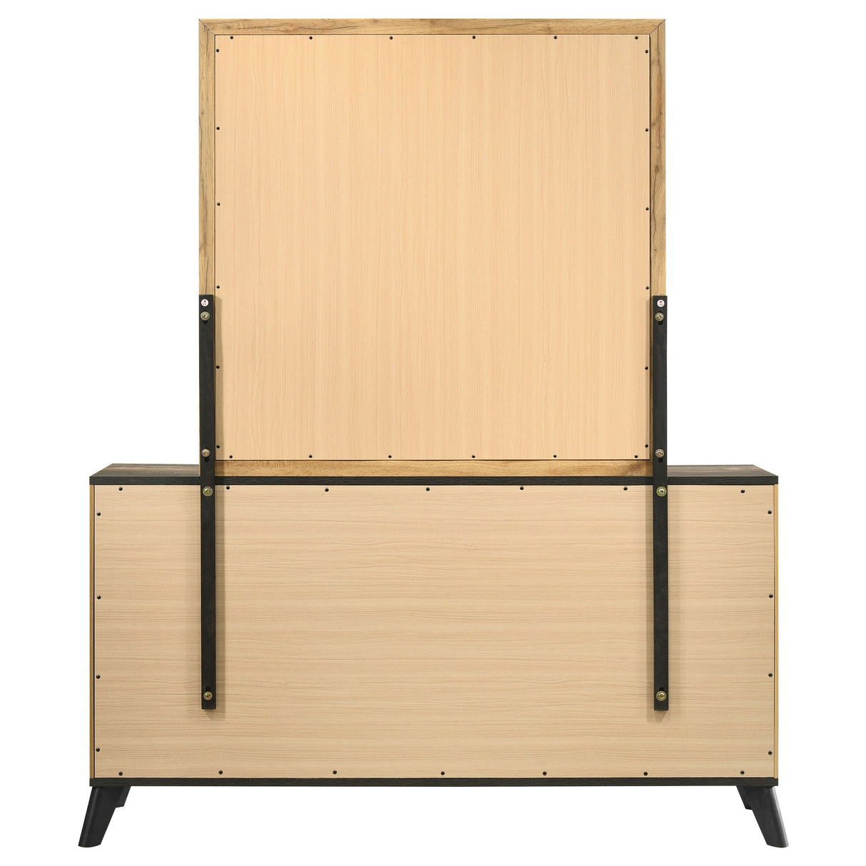 Kaywood 6-drawer Dresser and Mirror Natural Pine - Home Elegance USA