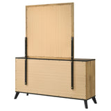 Kaywood 6-drawer Dresser and Mirror Natural Pine - Home Elegance USA