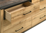 Kaywood 6-drawer Dresser and Mirror Natural Pine - Home Elegance USA