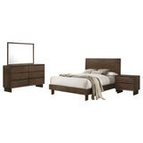 Glenwood 4-piece Eastern King Bedroom Set Warm Brown – Coaster Furniture