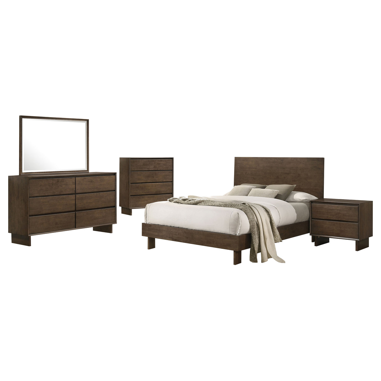 Glenwood 5-piece Queen Bedroom Set Warm Brown – Coaster Furniture