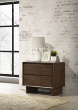 Glenwood 2-drawer Nightstand Bedside Table Warm Brown - Home Elegance USA