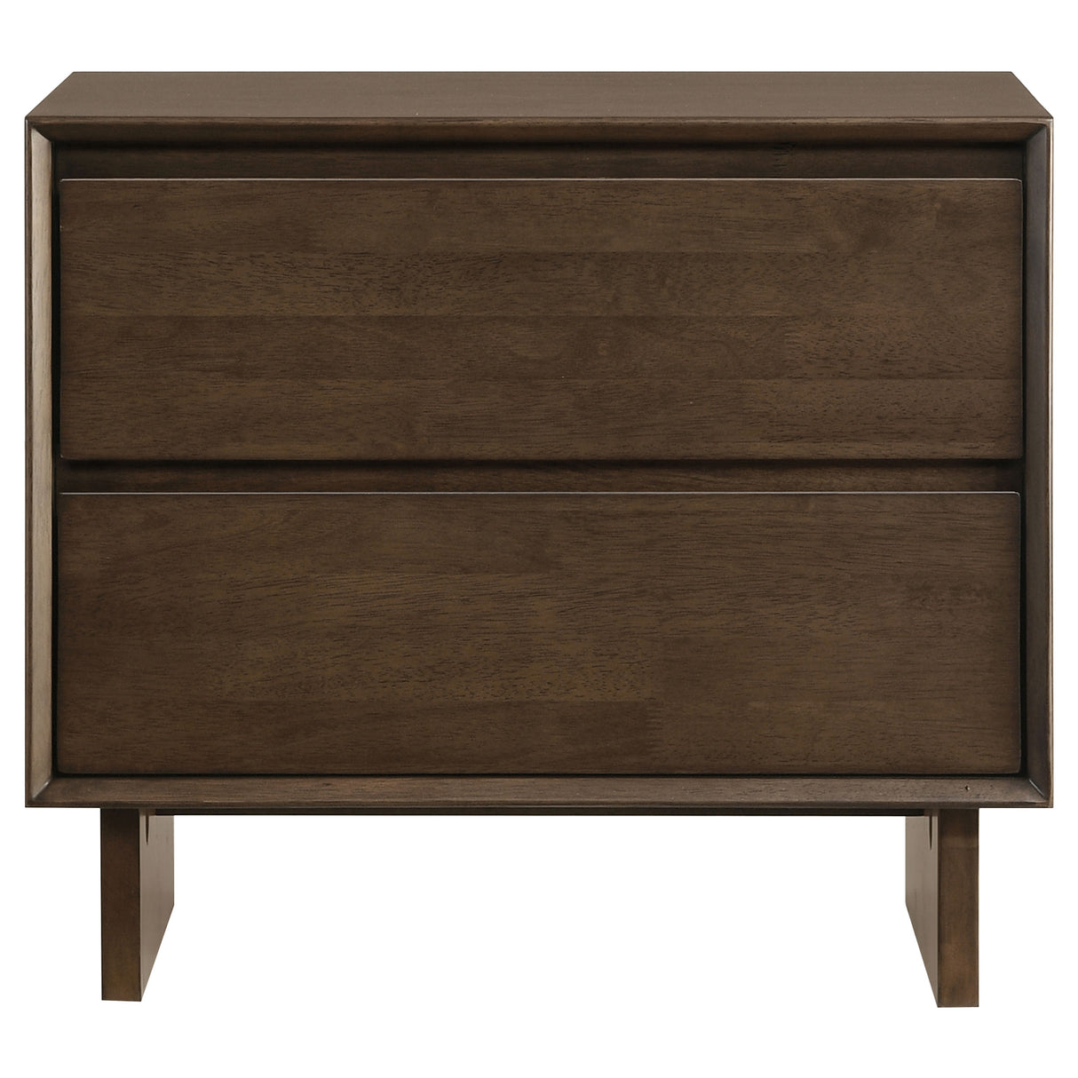 Glenwood 2-drawer Nightstand Bedside Table Warm Brown - Home Elegance USA