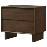 Glenwood 2-drawer Nightstand Bedside Table Warm Brown - Home Elegance USA