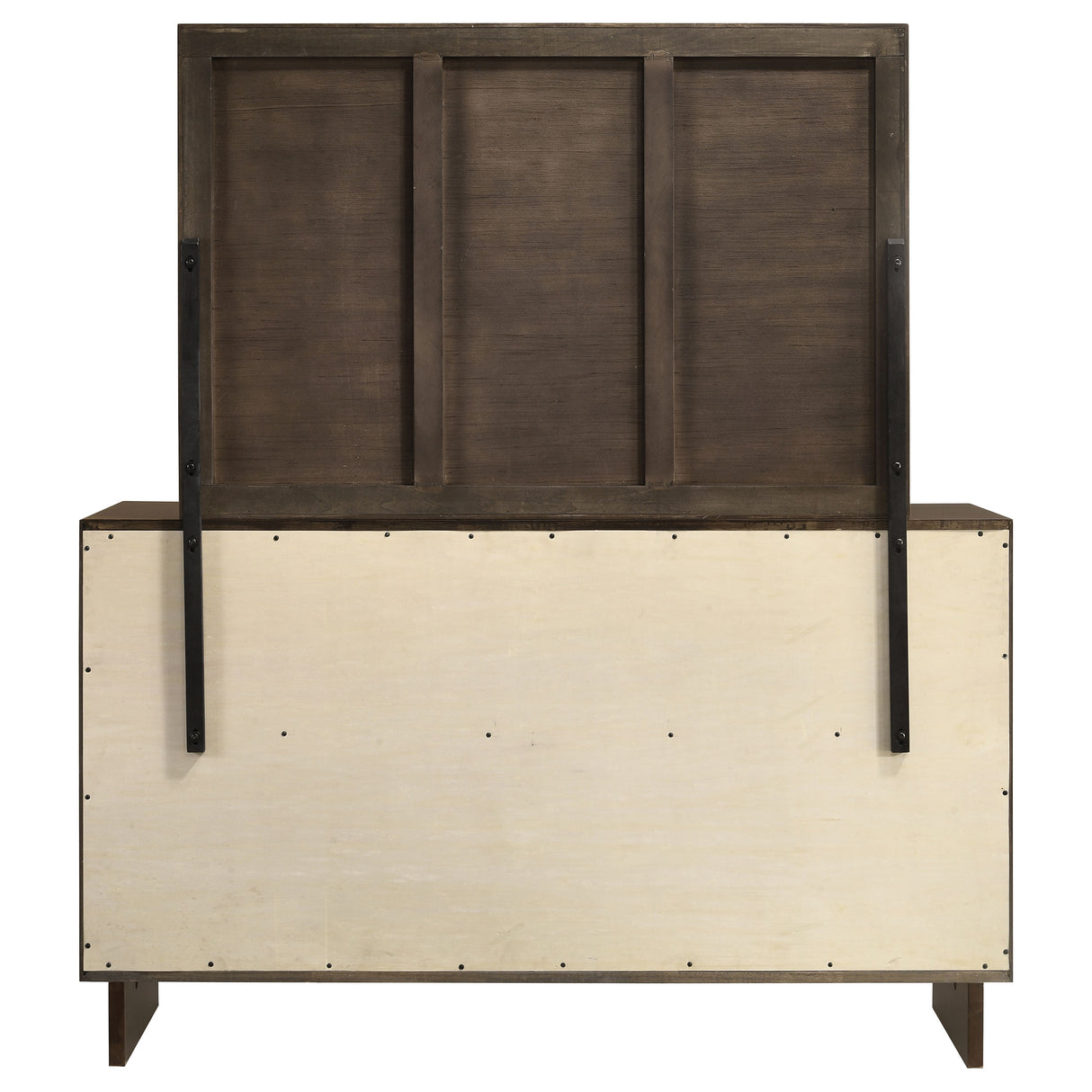 Glenwood 6-drawer Dresser and Mirror Warm Brown - Home Elegance USA