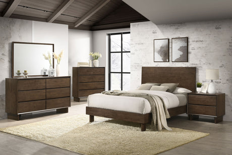 Glenwood 6-drawer Dresser and Mirror Warm Brown - Home Elegance USA