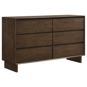 Glenwood 6-drawer Dresser Cabinet Warm Brown - Home Elegance USA